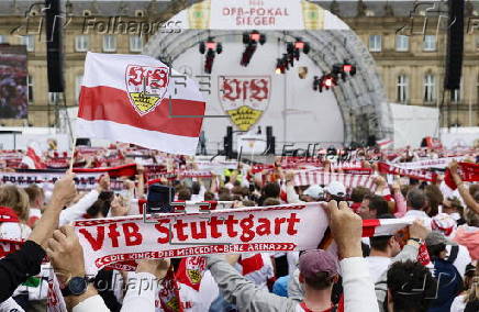 DFB Cup celebration of VfB Stuttgart in Stuttgart