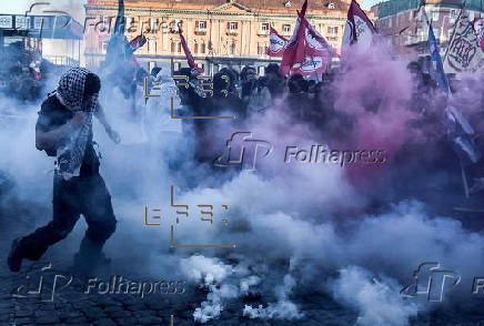 Protest in solidarity with Palestine in Naples
