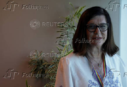 Brazilian state-run oil firm Petrobras CEO Magda Chambriard and the company's board, attend an interview with Reuters in Rio de Janeiro