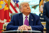 U.S. President Trump at the White House, in Washington