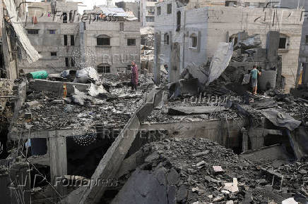 Aftermath of an Israeli strike Shati (Beach) refugee camp, in Gaza City