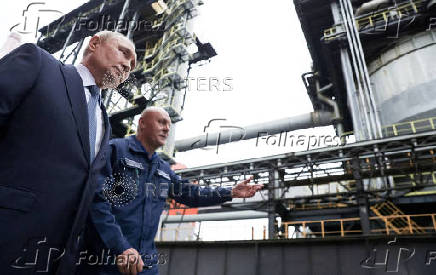 Russian President Vladimir Putin visits the Magnitogorsk Iron and Steel Works