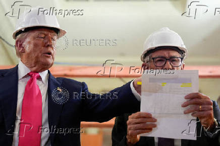 FILE PHOTO: U.S. President Trump tours the Federal Reserve Board building in Washington, D.C.