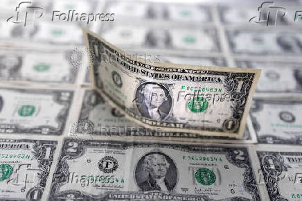 FILE PHOTO: Illustration shows U.S. dollar banknotes