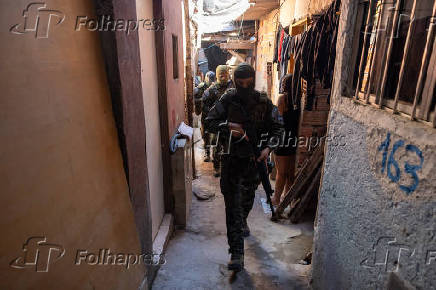 Operação na favela do Moinho, região central de São Paulo (SP)