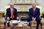 FILE PHOTO: U.S. President Trump meets Israeli PM Netanyahu in Washington