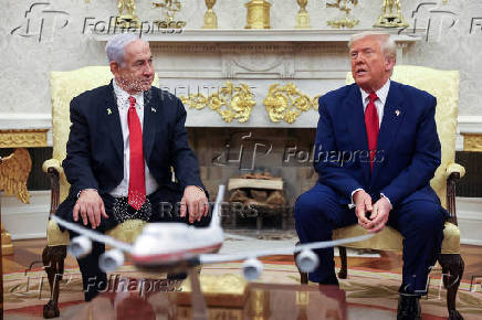 FILE PHOTO: U.S. President Trump meets Israeli PM Netanyahu in Washington