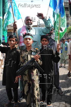Protest against India in Hyderabad