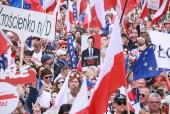Rally for Polish presidential candidate Rafal Trzaskowski