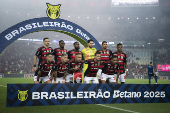 Partida entre Flamengo x Fortaleza pelo Campeonato Brasileiro no Maracanã.