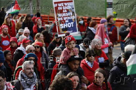 Pro-Palestine rally for Gaza in Melbourne