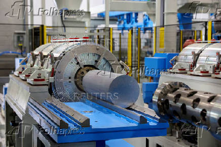 Magna Aluminum Profile's new facility is North America's fully-electric and automated aluminum extrusion line, in Salaberry de Valleyfield