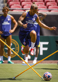 Entrenamiento del Atlético de Madrid en Los Ángeles