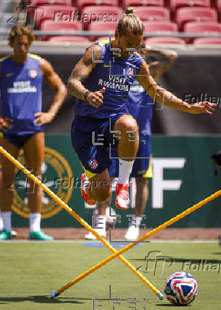 Entrenamiento del Atlético de Madrid en Los Ángeles