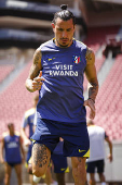 Entrenamiento del Atlético de Madrid en Los Ángeles