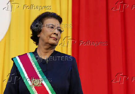 Suriname's Jennifer Simons sworn in as president, in Paramaribo