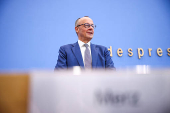 German Chancellor Merz holds press conference in Berlin