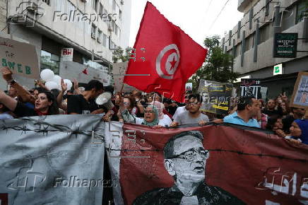 Protest against Tunisia's President Kais Saied in Tunis