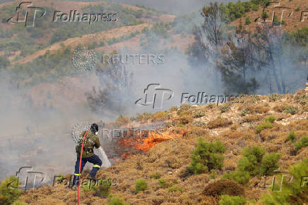 Wildfire on the island of Chios