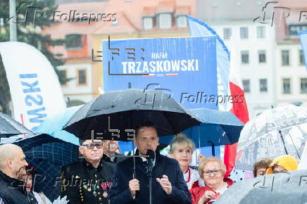 Polish presidential candidate Rafal Trzaskowski campaigns in Zgorzelec
