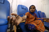 Blood transfusion of patients on World Thalassemia Day in Pakistan