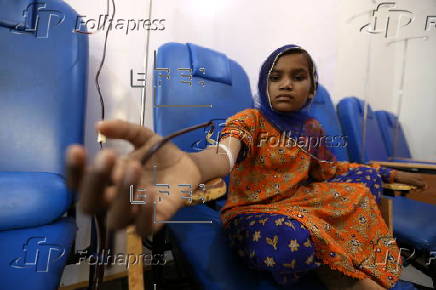 Blood transfusion of patients on World Thalassemia Day in Pakistan
