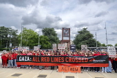Doctors Without Borders protest against militarization of aid to Gaza