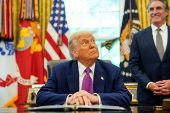 U.S. President Trump at the White House, in Washington