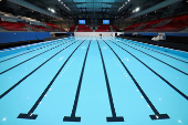 Media tour of the newly-constructed WCH Arena, one of the competition venues for the World Aquatics Championships 2025 which will be held in Singapore