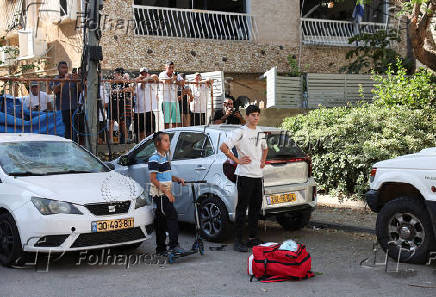 Aftermath of a missile strike from Iran on Israel, in Holon