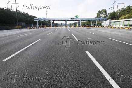 Praça de pedágio da rodovia Anchieta operado pela Ecovias