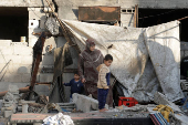 Aftermath of an Israeli strike on a house, in Khan Younis