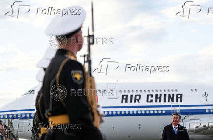 Chinese President Xi Jinping arrives in Moscow ahead of Victory Day celebrations