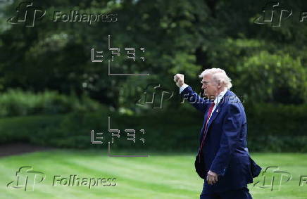 President Trump departs the White House in Washington