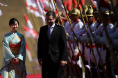 Japan's Princess Kako attends a session in celebration of the 130th anniversary of the establishment of diplomatic relations between Brazil and Japan, in Brasilia