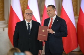 Polish President-elect Karol Nawrocki receives the winning certificate