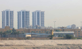 A general view shows the U.S. Embassy as seen from across the Tigris River in Baghdad