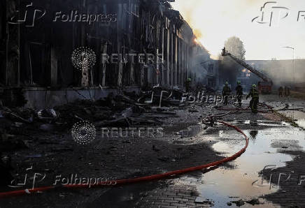 Aftermath of Russian drone and missile attacks in Kyiv