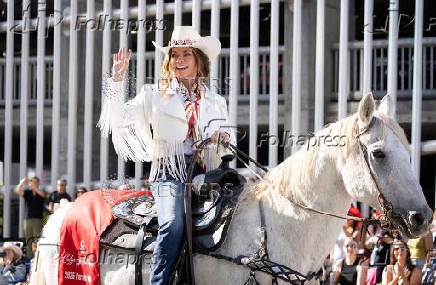 At the Calgary Stampede parade in Calgary