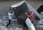 Aftermath of overnight Israeli strikes, in Gaza City