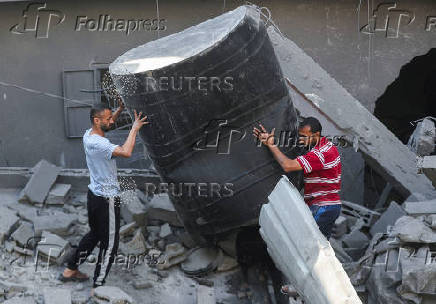 Aftermath of overnight Israeli strikes, in Gaza City
