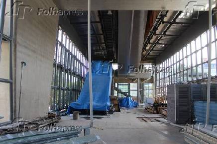 Obras da estação Aeroporto de Congonhas em SP