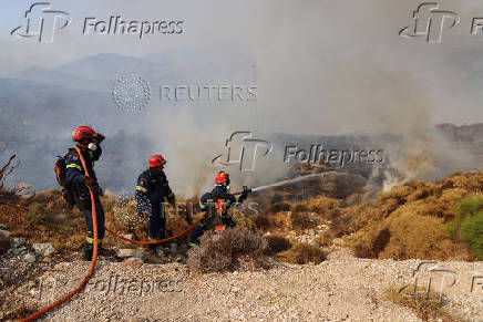 Wildfire on the island of Chios