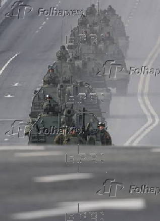 General rehearsal for Russia's annual Victory Day parade in Moscow