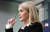 White House press secretary Karoline Leavitt holds a briefing in Washington