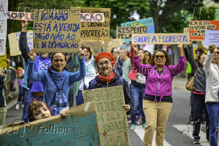 Protesto em São José dos Campos contra o PL da Devastação