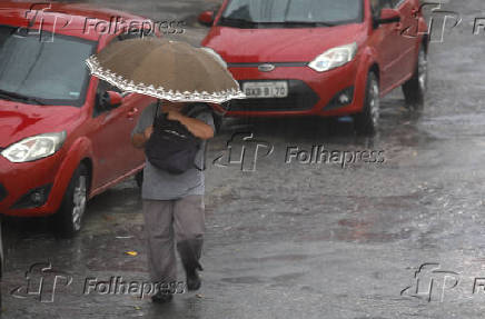 Tempo nublado e chuva em Contagem (MG)