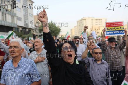 People gather to support Iran's Armed Forces amid the Iran-Israel conflict, in Tehran