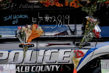 Memorial for slain Dekalb County Police officer killed in CDC shooting in Atlanta