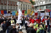 Teachers and education workers rally for reforms in Zagreb, Croatia